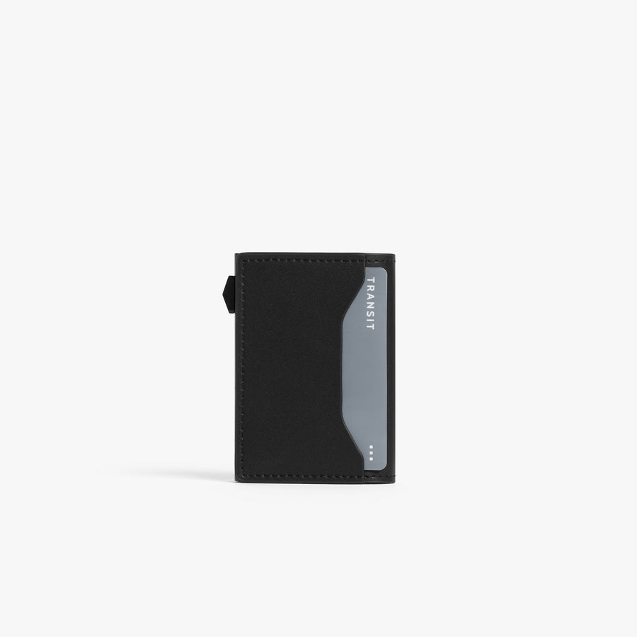Carbon Black / Black | Back view of Slim Wallet Pro in Carbon Black / Black