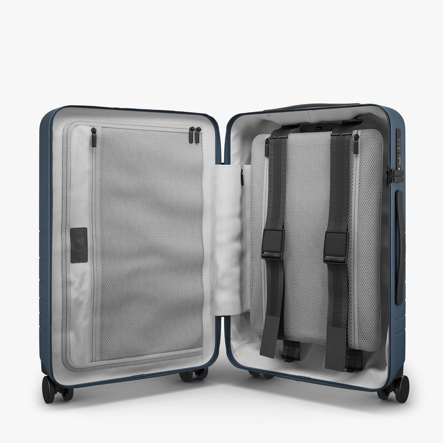 Ocean Blue | Inside view of Carry-On Pro in Ocean Blue